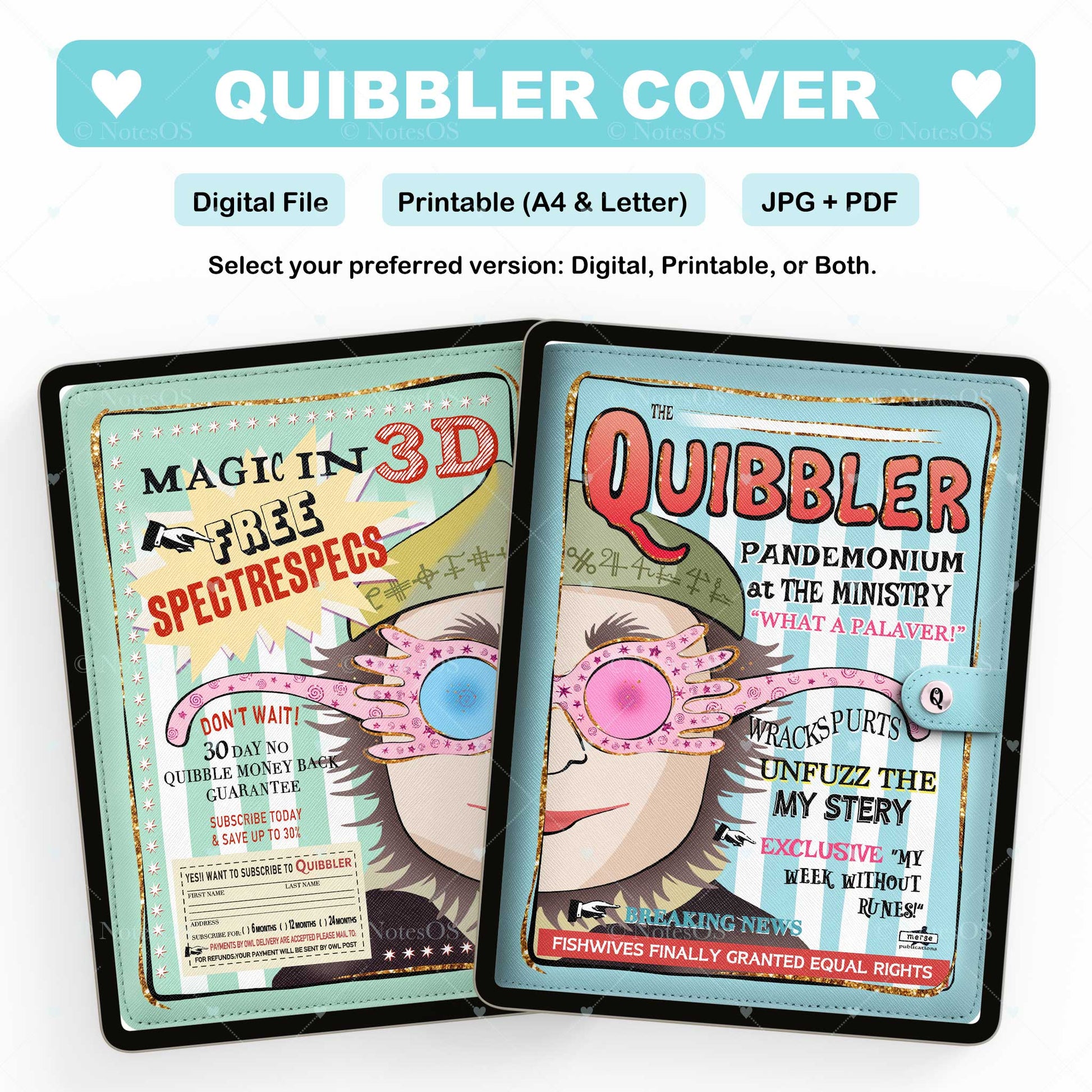 ✨ Quibbler Classic Cover - Digital & Printable