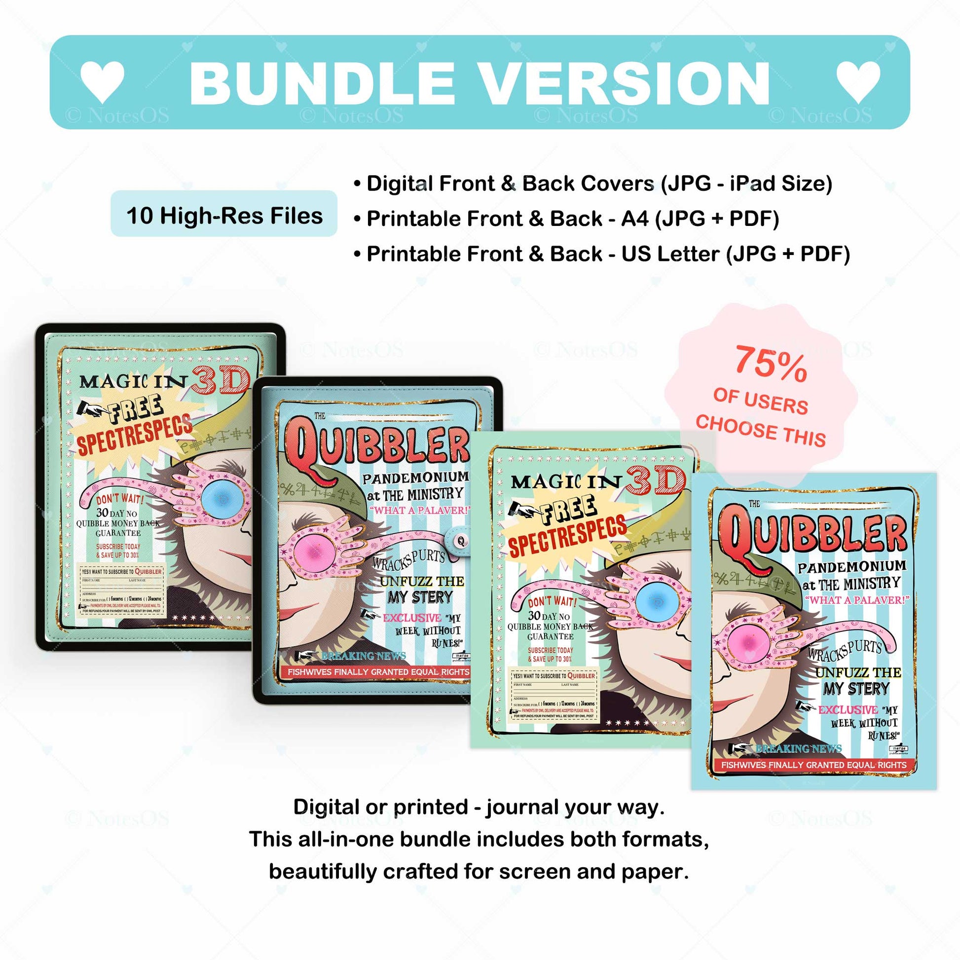 ✨ Quibbler Classic Cover - Digital & Printable