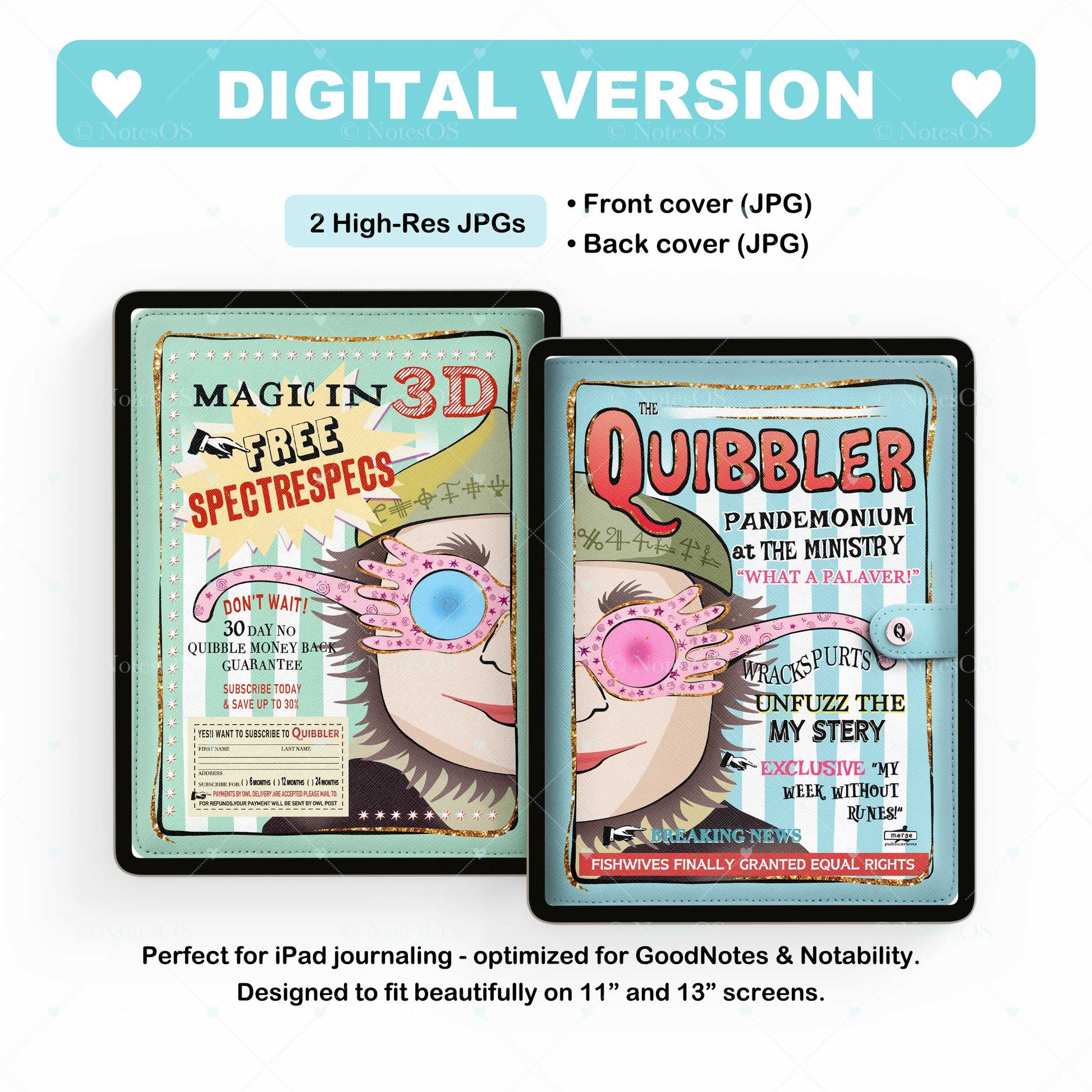 ✨ Quibbler Classic Cover - Digital & Printable