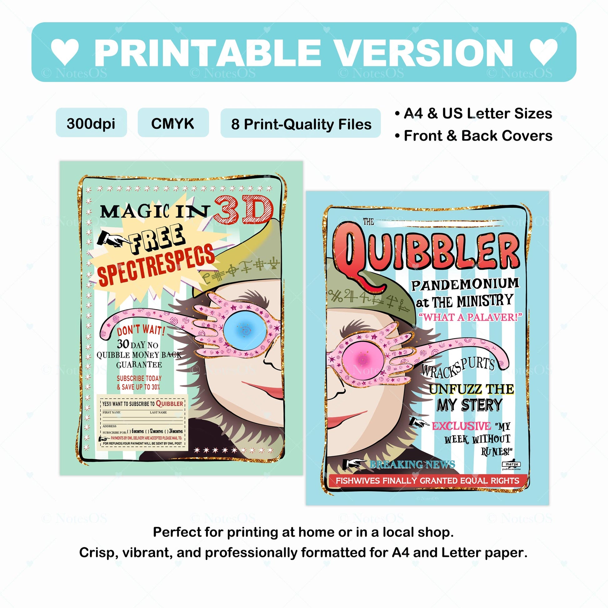 ✨ Quibbler Classic Cover - Digital & Printable