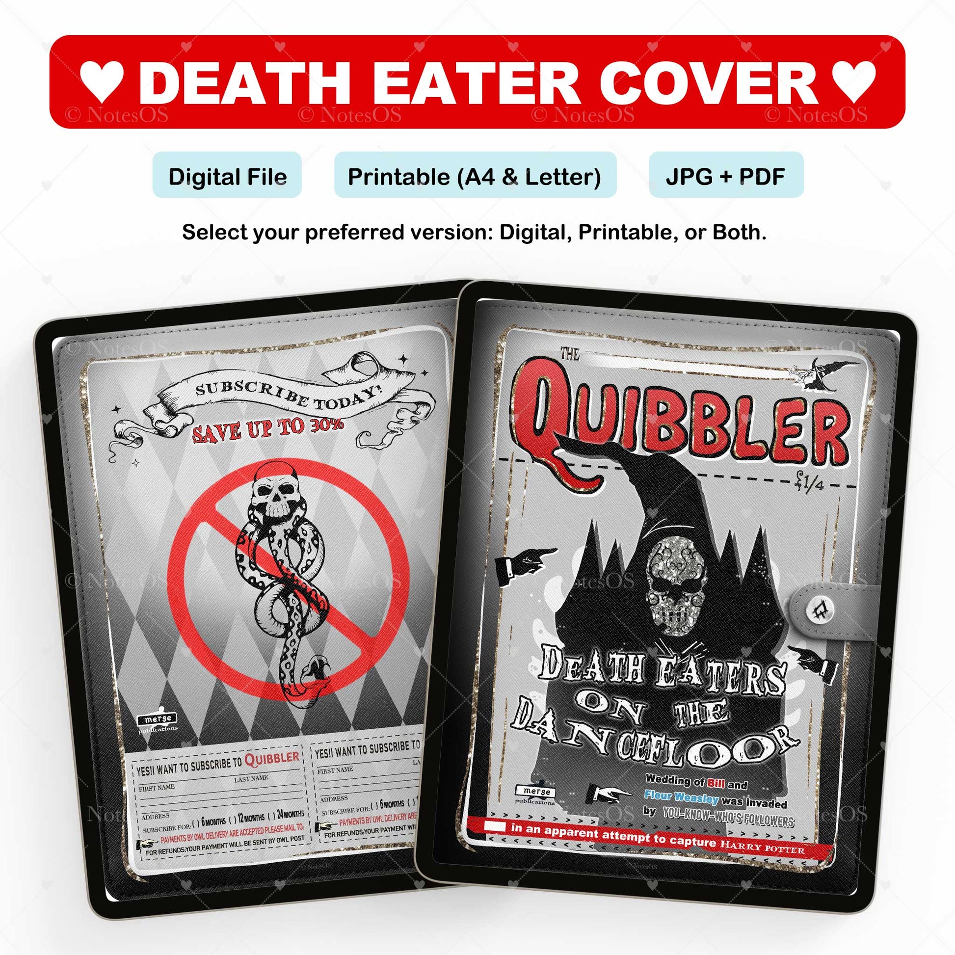 ☠️ Death Eater Cover - Digital & Printable