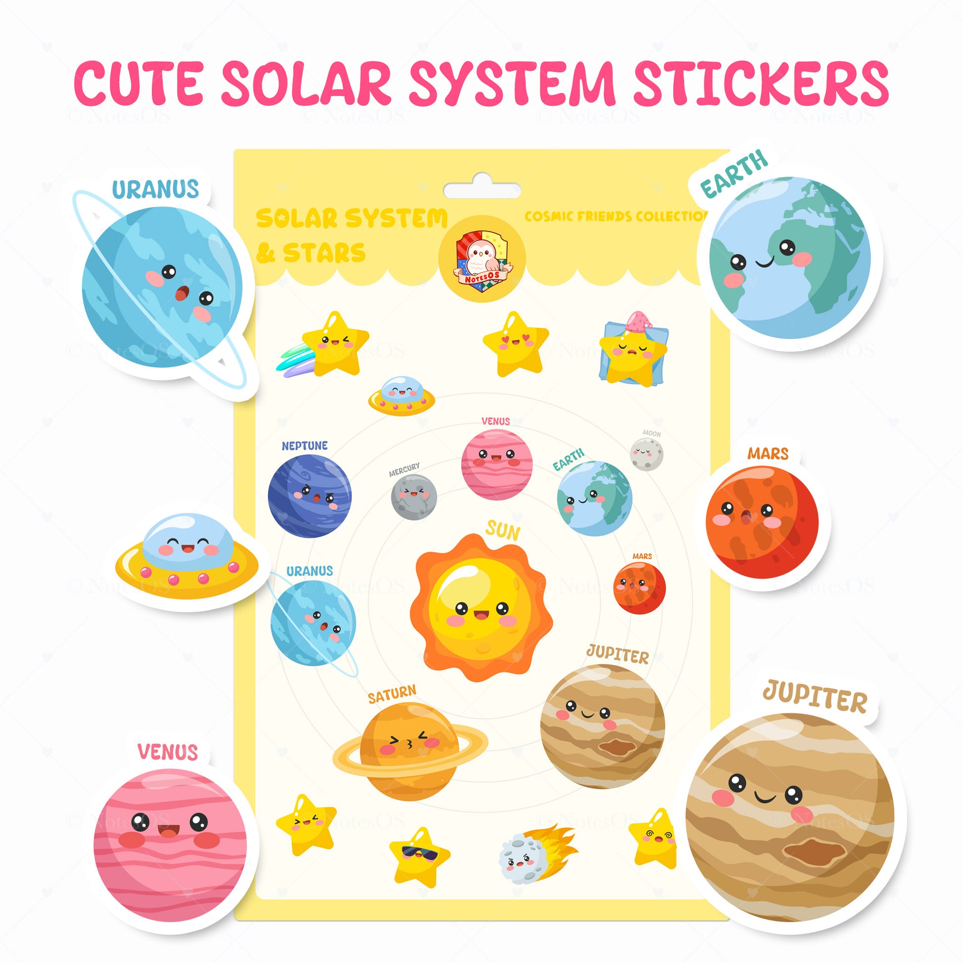 🌟 Star Rating Stickers – Digital PNG Pack