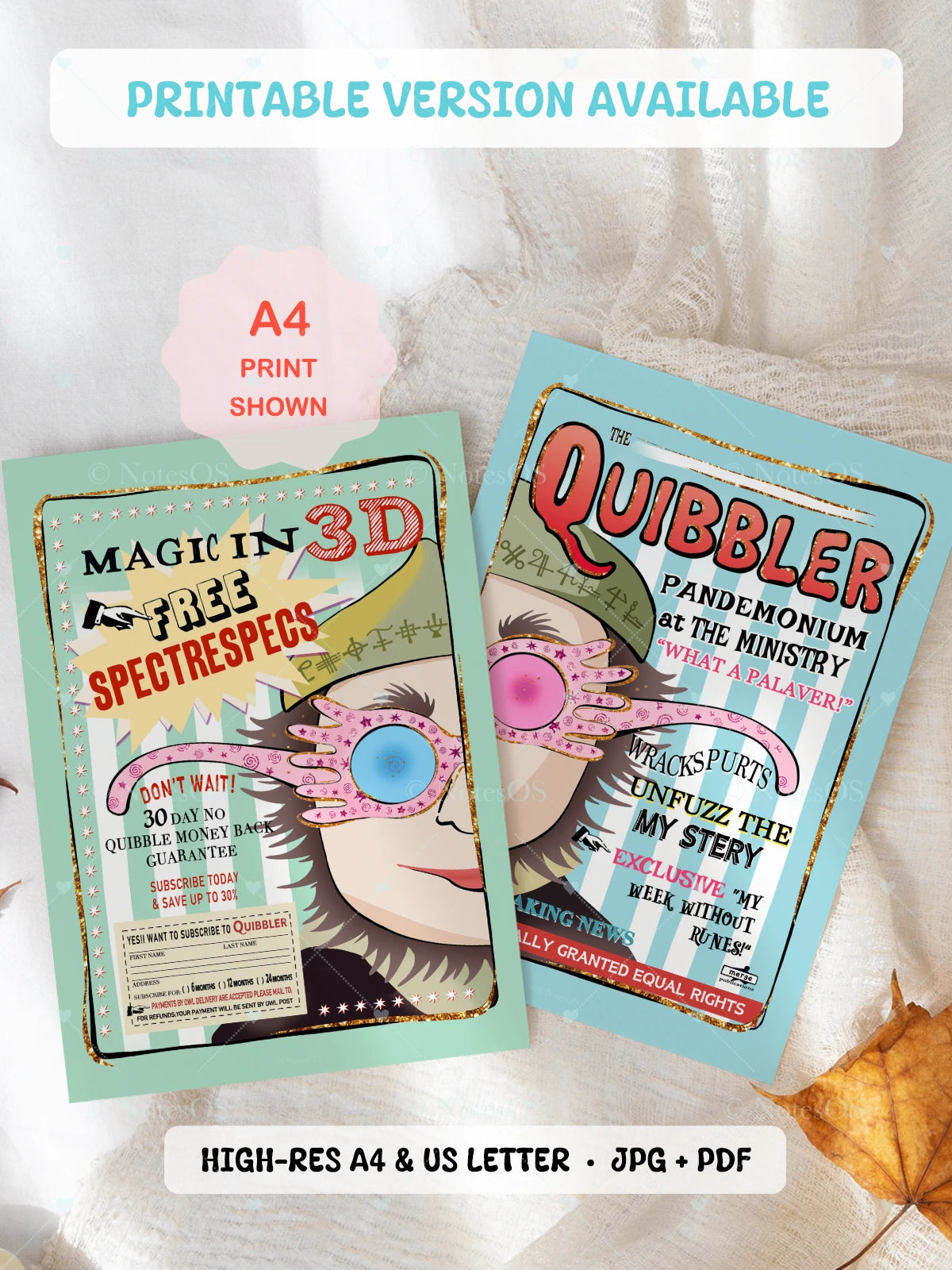 ✨ Quibbler Classic Cover - Digital & Printable