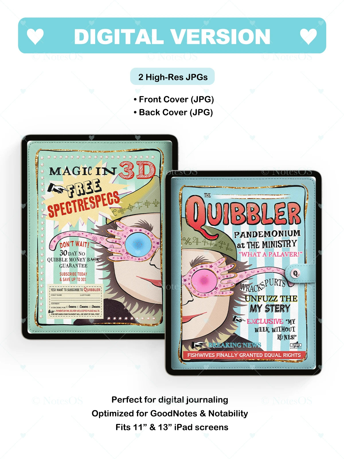 ✨ Quibbler Classic Cover - Digital & Printable