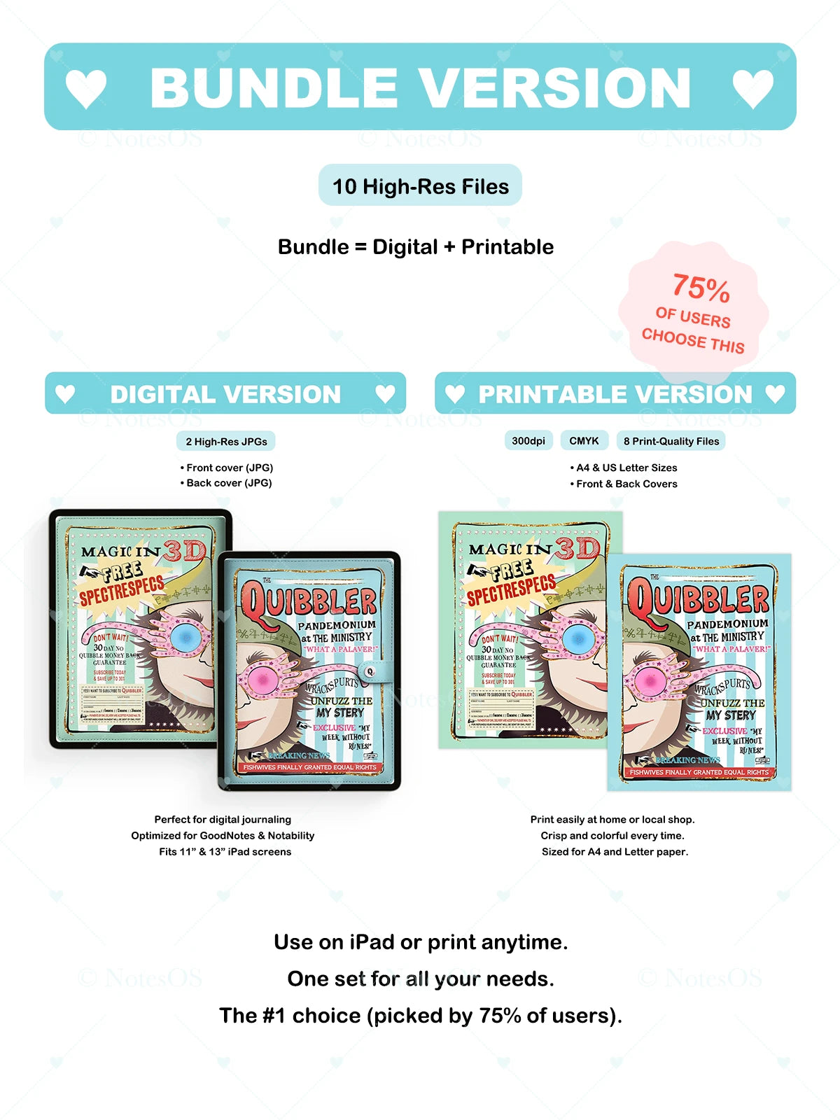 ✨ Quibbler Classic Cover - Digital & Printable