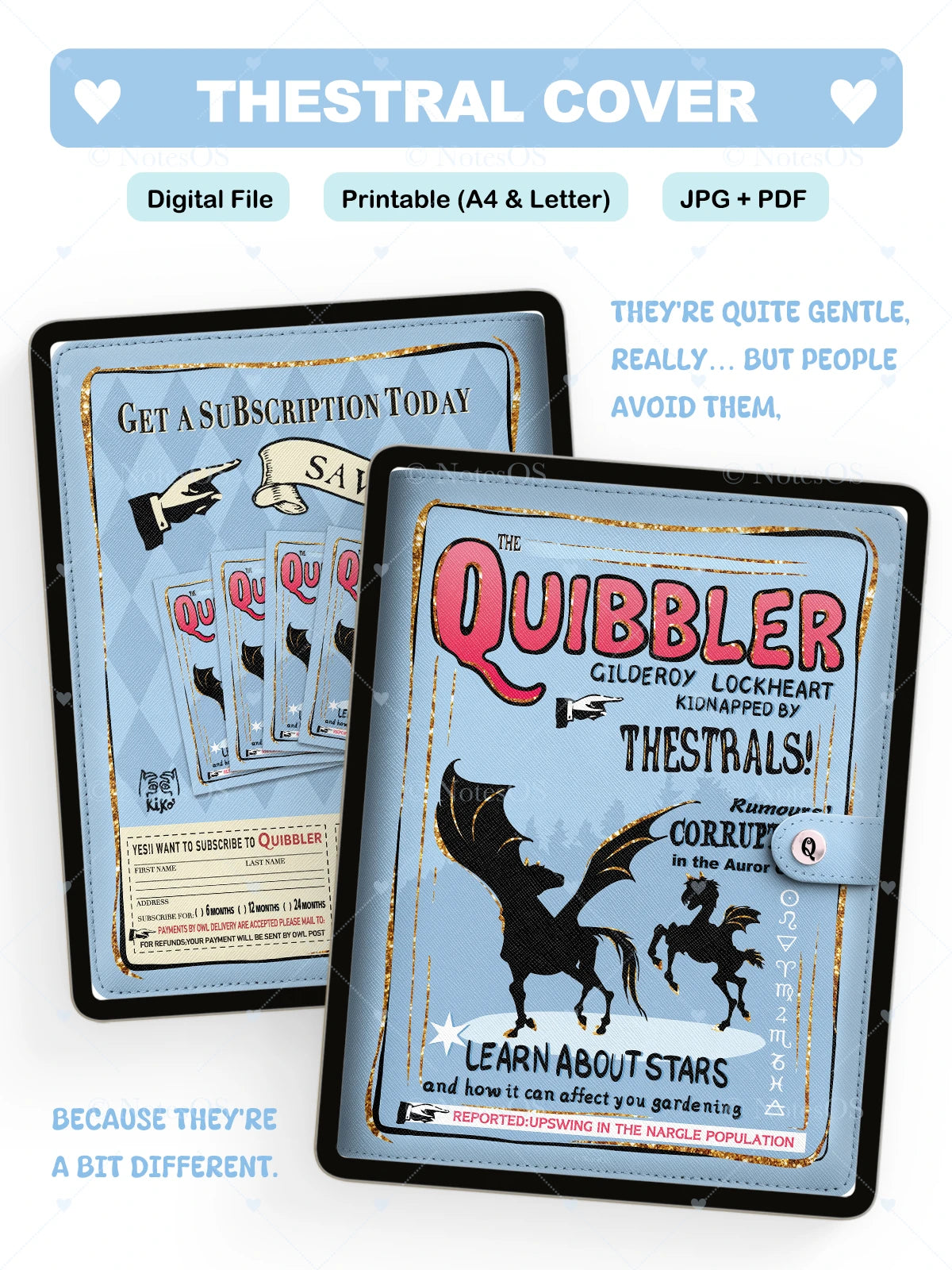 🖤 Thestral  Cover - Digital & Printable