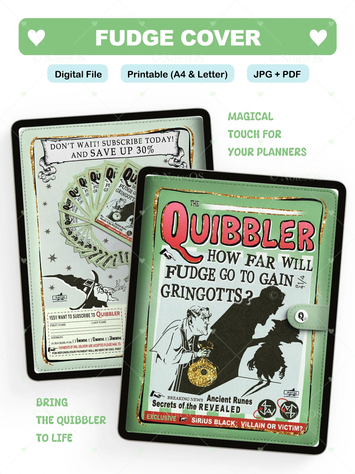 💰 Fudge Cover - Digital & Printable
