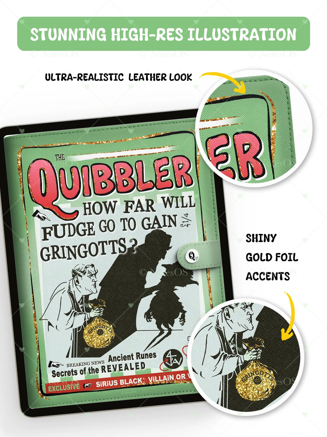 Fudge cover with 'Quibbler' design on a white background