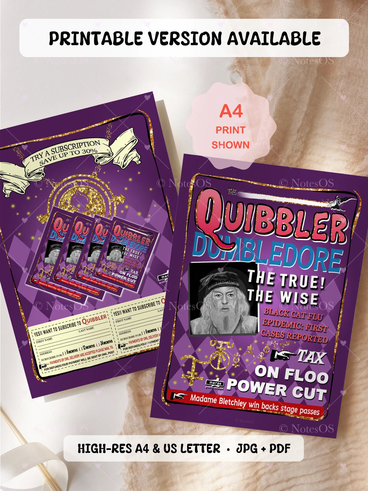 🧙‍♂️ Dumbledore Cover - Digital & Printable