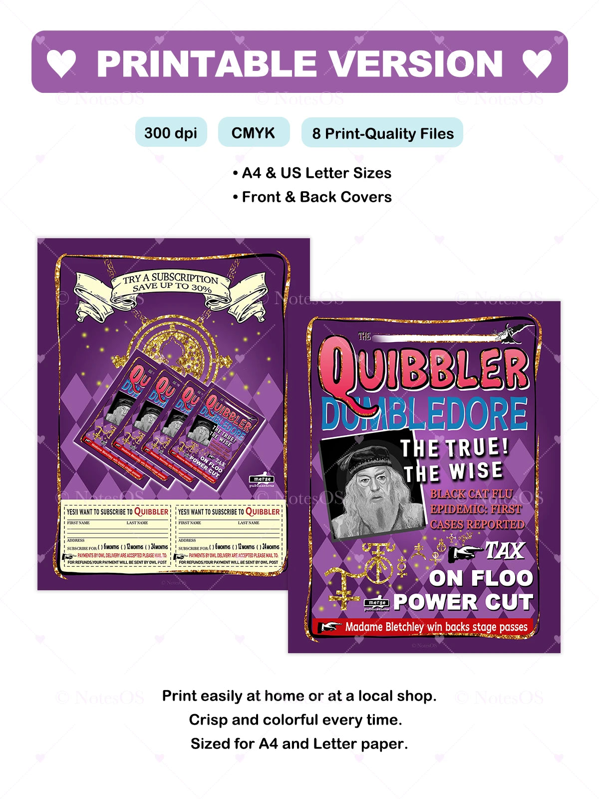 🧙‍♂️ Dumbledore Cover - Digital & Printable