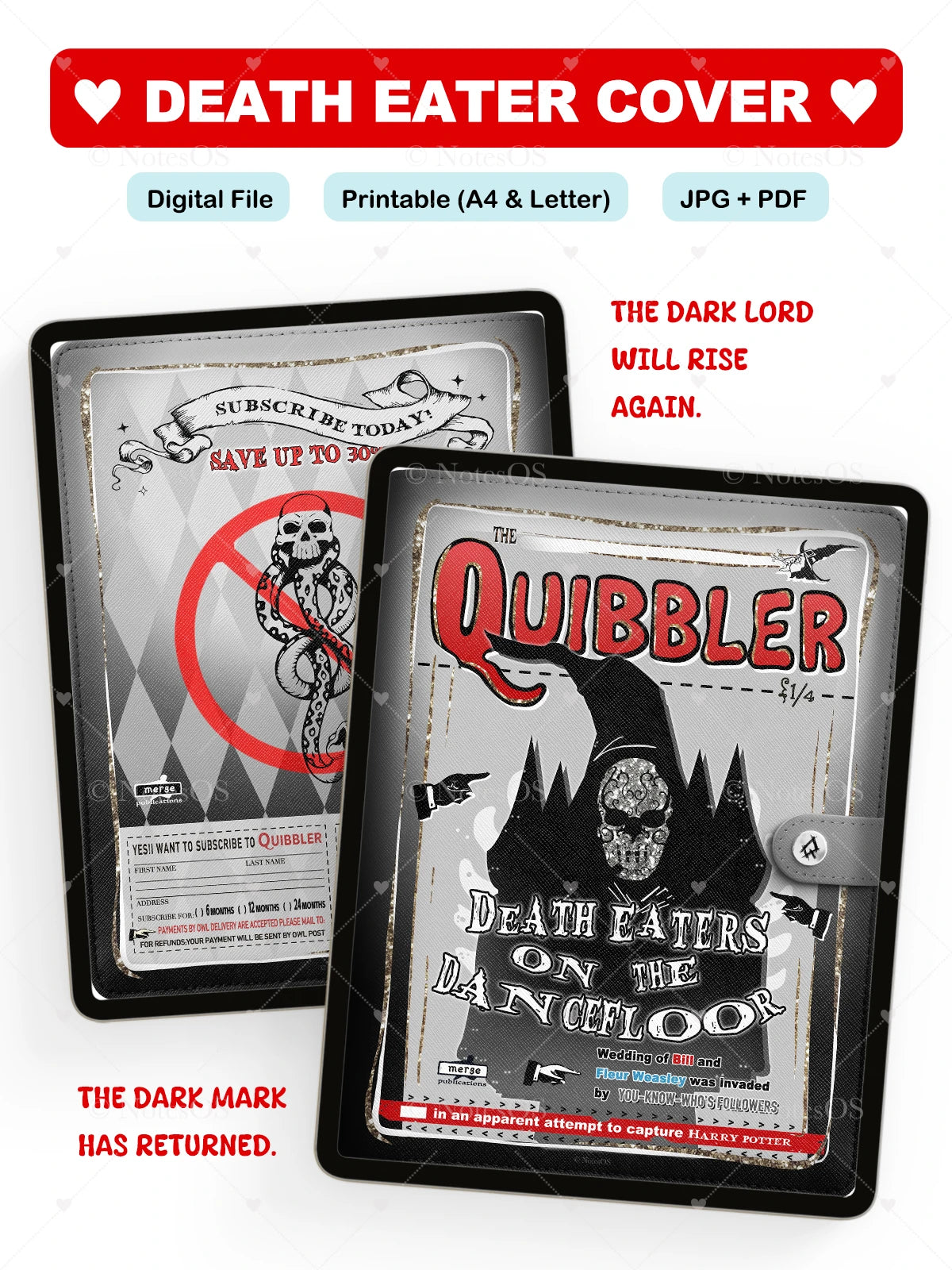 ☠️ Death Eater Cover - Digital & Printable