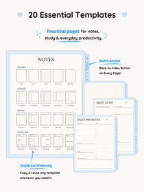 12-Section Digital Notebook — Blue Edition