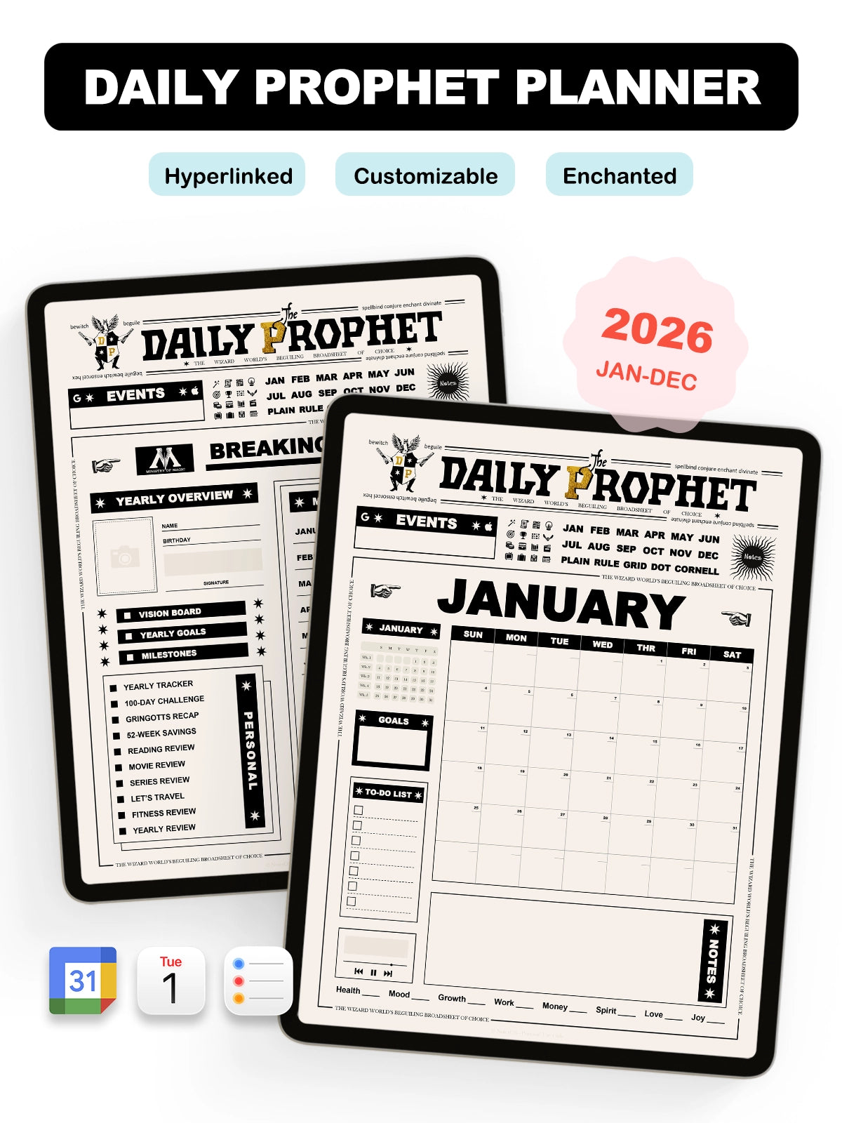 2026 Daily Prophet Planner | Customizable Digital Planner for iPad