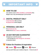 💛 Kawaii Emoji Stickers – Digital PNG Pack