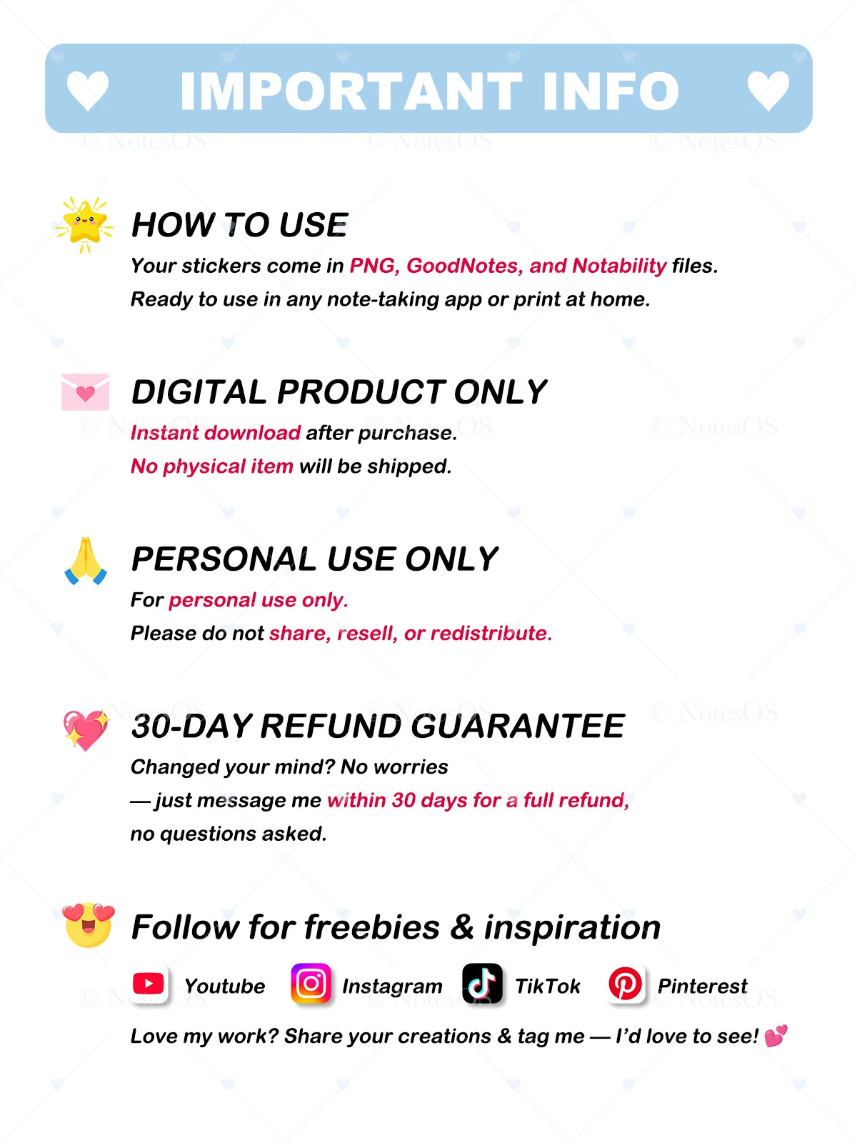 💛 Kawaii Emoji Stickers – Digital PNG Pack