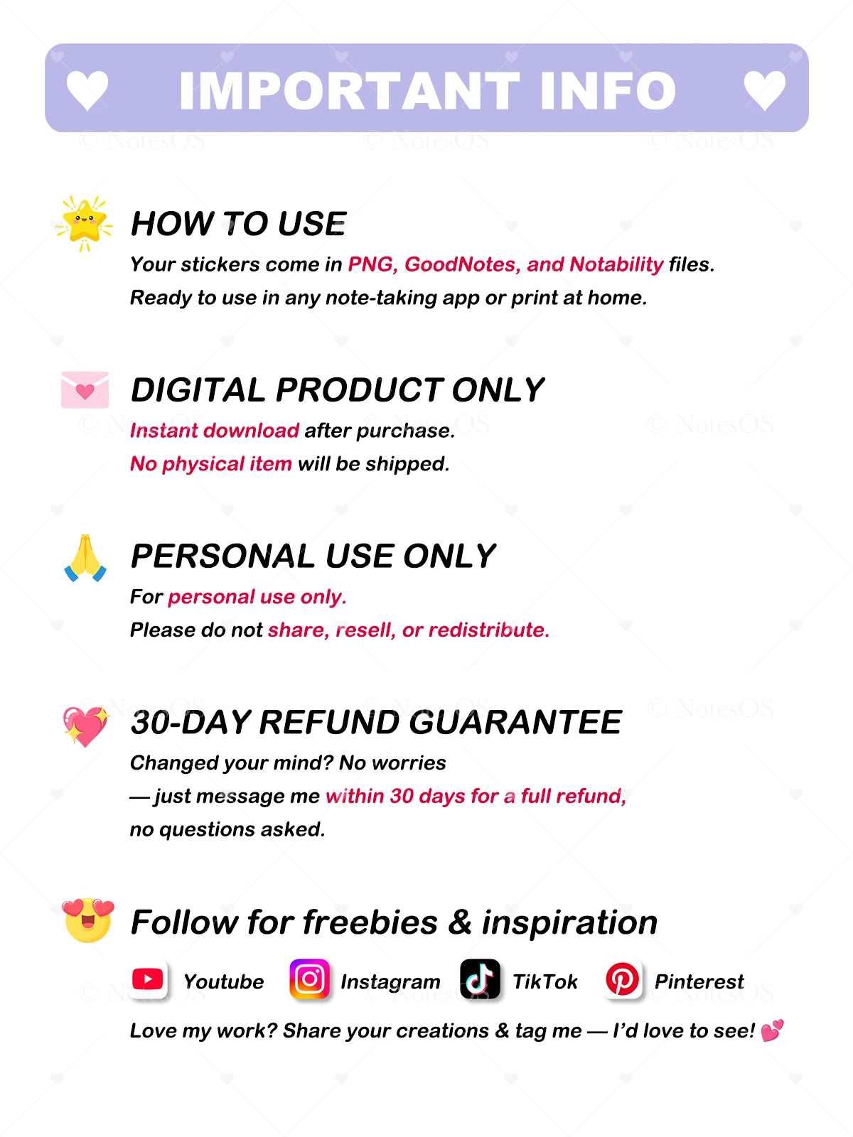 ☔ Cute Weather Stickers – Digital PNG Pack